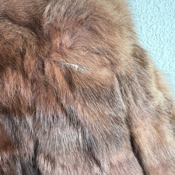 Vintage Midcentury Chocolate Brown Chinchilla Fur Coat Long - Picture 6 of 11
